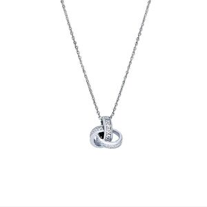 ♥️ LOVE KNOTSTERLING SILVER  NECKLACE